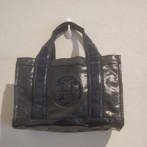 Tory Burch Navy Blue Tote Bag